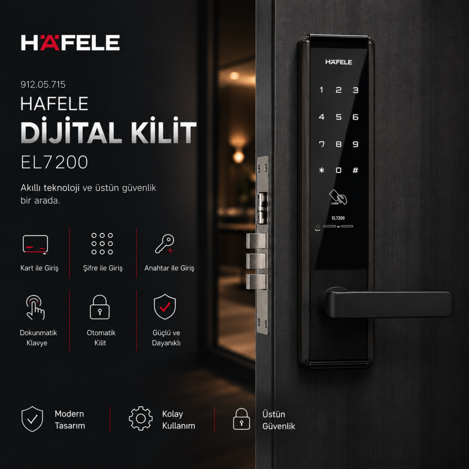 Dijital Kilit, Hafele, EL7200